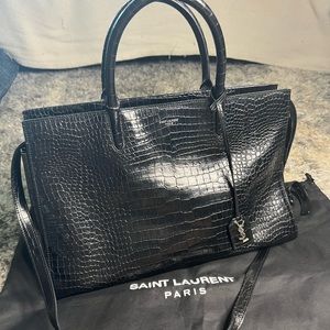 YSL Crocodile Tote Bag
